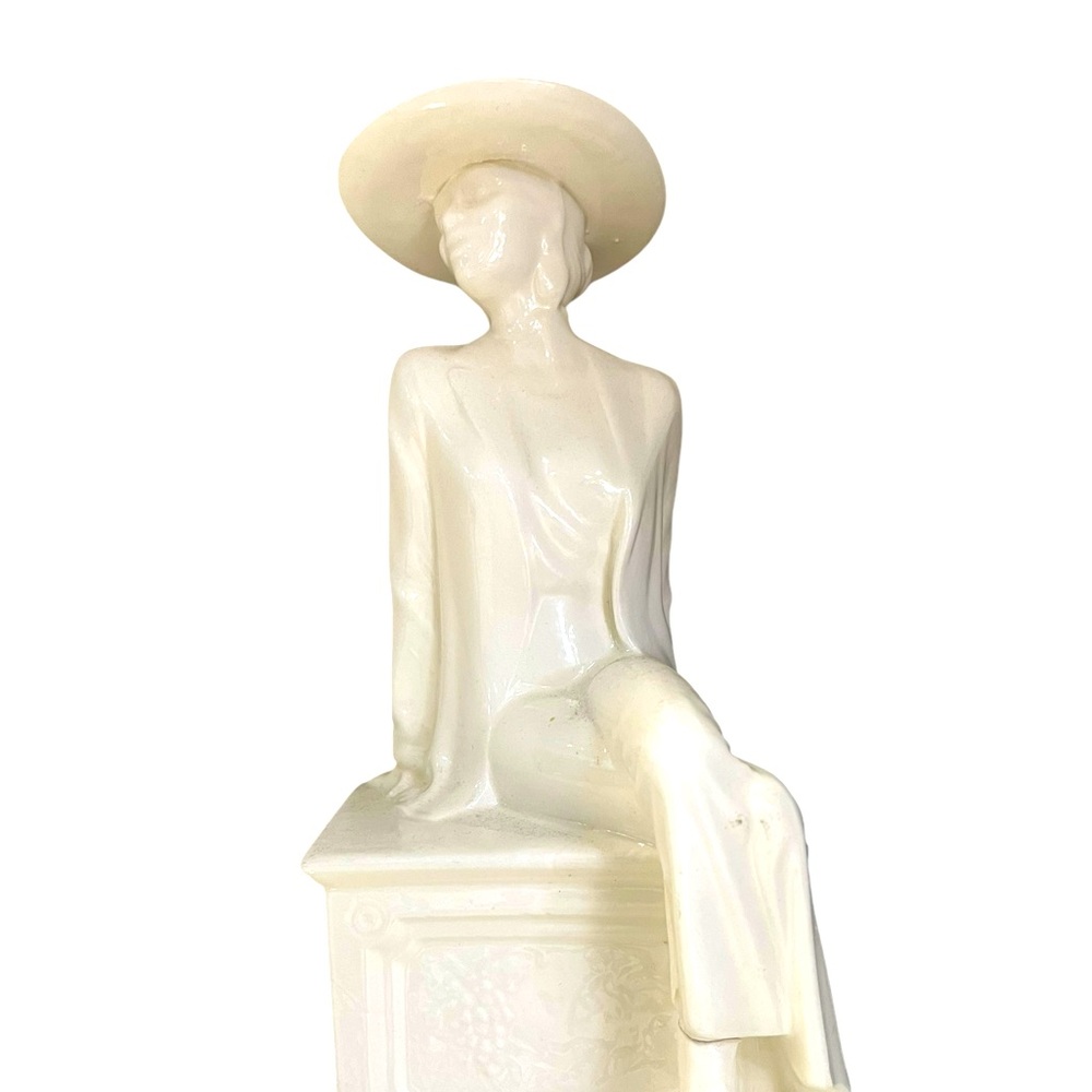 Women sitting on a pedestal
